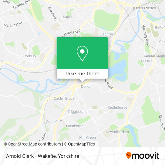 Arnold Clark - Wakefie map
