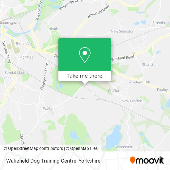 Wakefield Dog Training Centre map