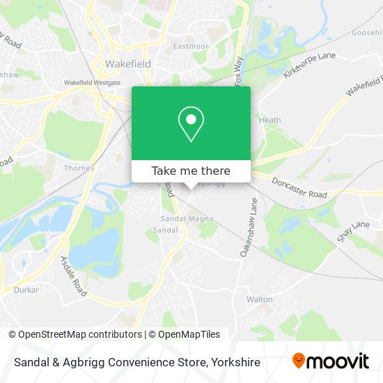 Sandal & Agbrigg Convenience Store map