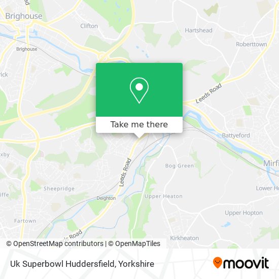 Uk Superbowl Huddersfield map