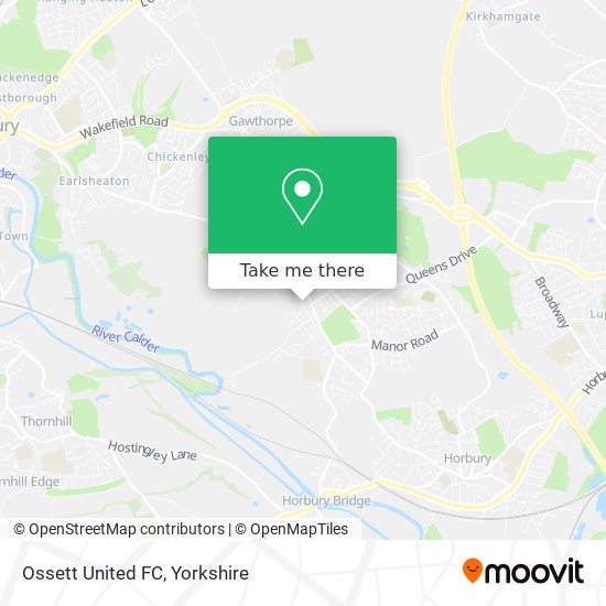 Ossett United FC map