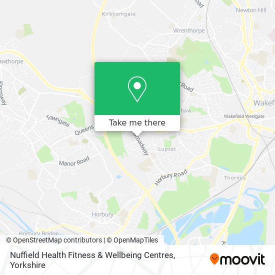 Nuffield Health Fitness & Wellbeing Centres map