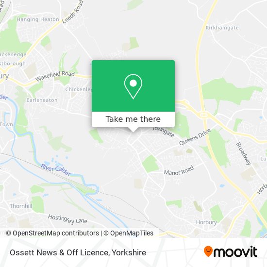 Ossett News & Off Licence map