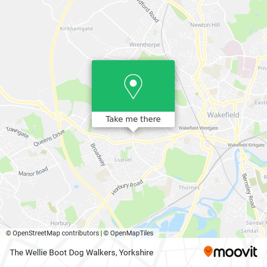 The Wellie Boot Dog Walkers map