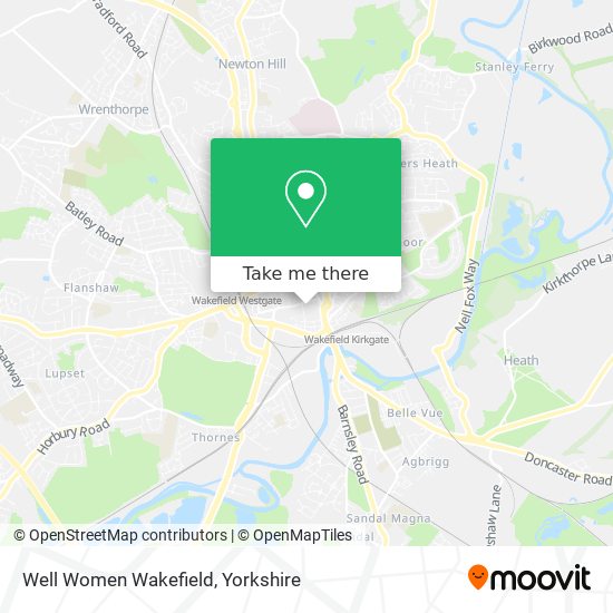 Well Women Wakefield map