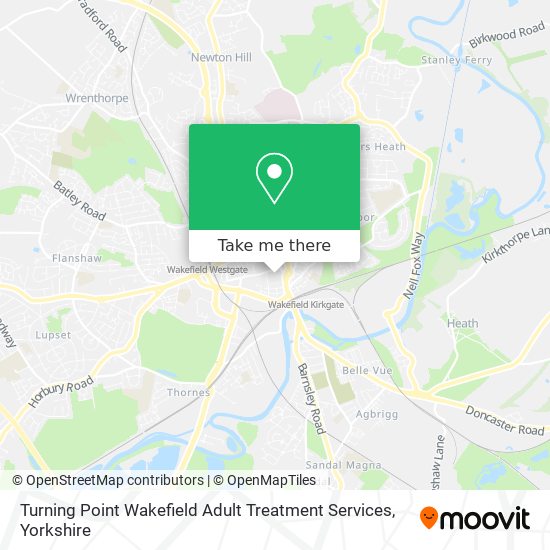 Turning Point Wakefield Adult Treatment Services map