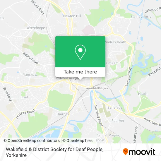 Wakefield & District Society for Deaf People map