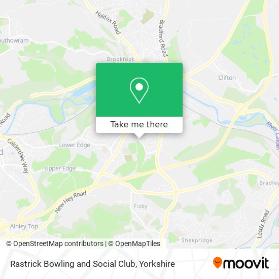 Rastrick Bowling and Social Club map