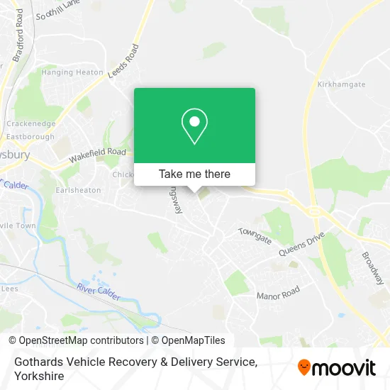 Gothards Vehicle Recovery & Delivery Service map