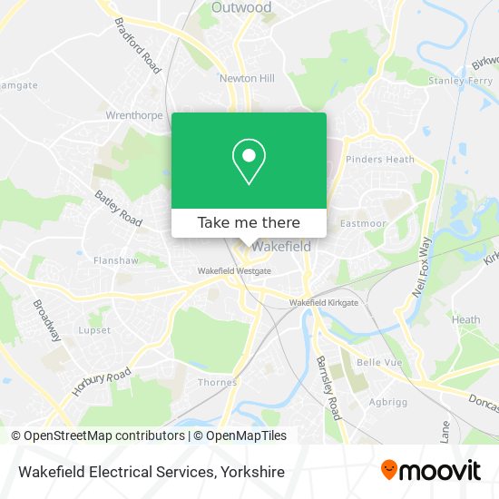Wakefield Electrical Services map