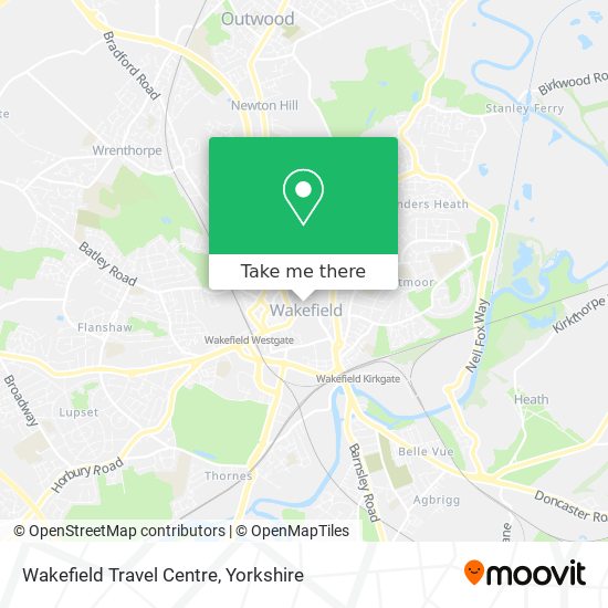 Wakefield Travel Centre map