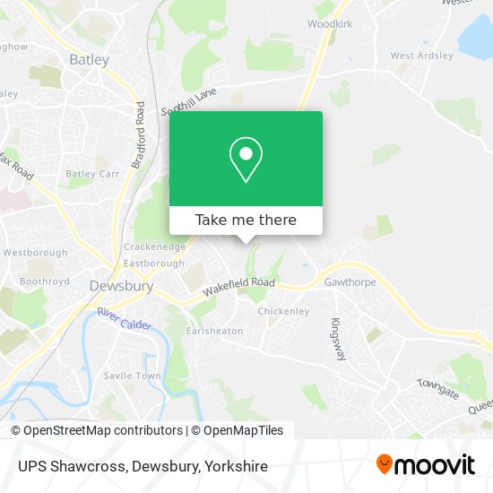 UPS Shawcross, Dewsbury map
