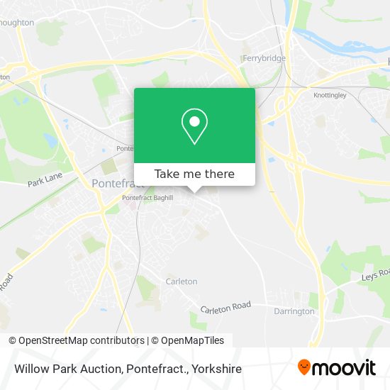 Willow Park Auction, Pontefract. map