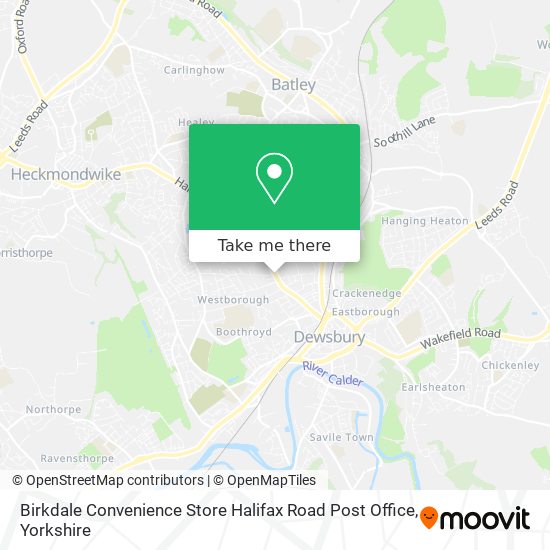 Birkdale Convenience Store Halifax Road Post Office map