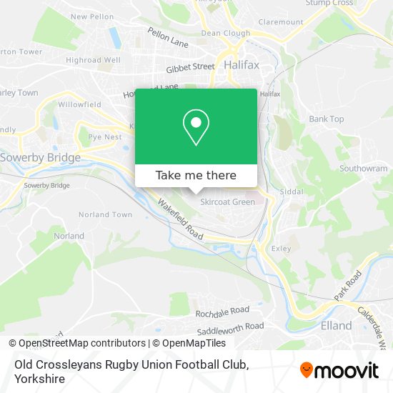 Old Crossleyans Rugby Union Football Club map