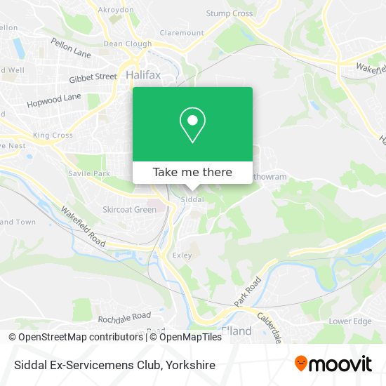 Siddal Ex-Servicemens Club map
