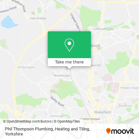 Phil Thompson Plumbing, Heating and Tiling map
