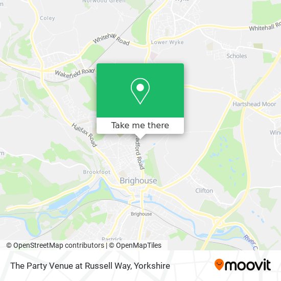 The Party Venue at Russell Way map