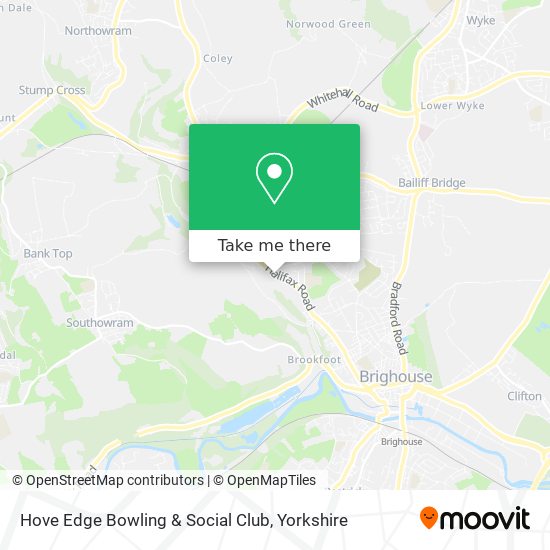 Hove Edge Bowling & Social Club map
