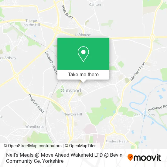 Neil's Meals @ Move Ahead Wakefield LTD @ Bevin Community Ce map