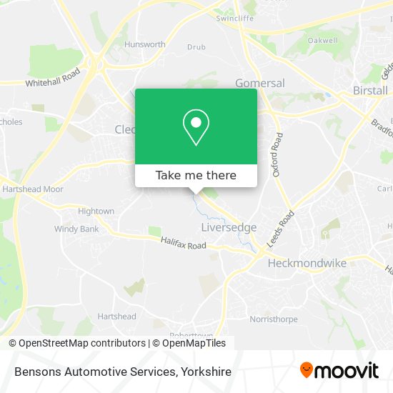 Bensons Automotive Services map