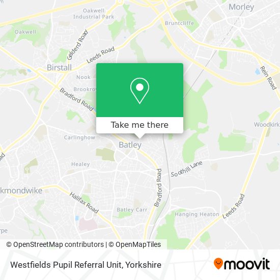 Westfields Pupil Referral Unit map