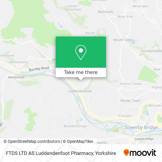 FTDS LTD AS Luddendenfoot Pharmacy map