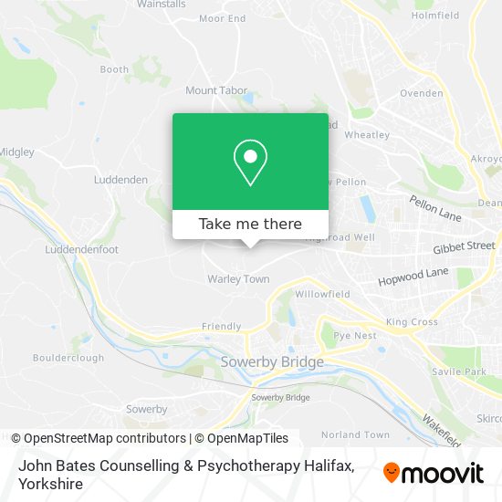John Bates Counselling & Psychotherapy Halifax map