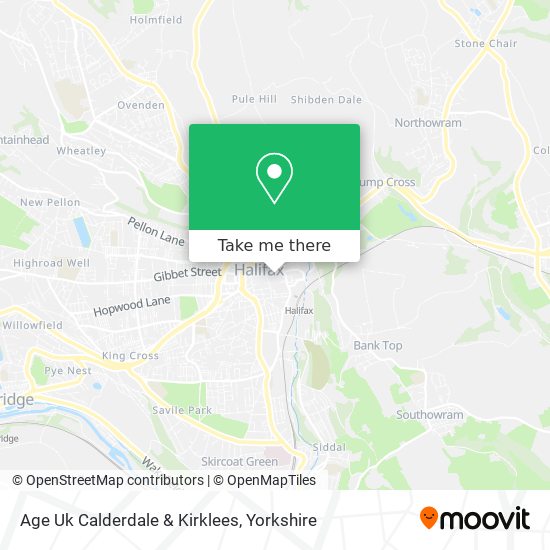 Age Uk Calderdale & Kirklees map