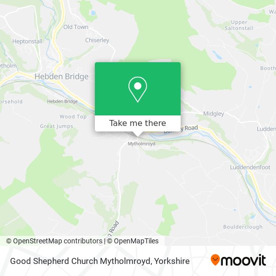 Good Shepherd Church Mytholmroyd map