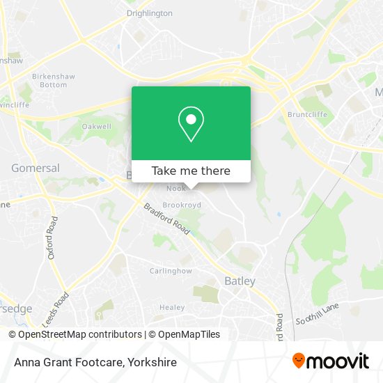 Anna Grant Footcare map
