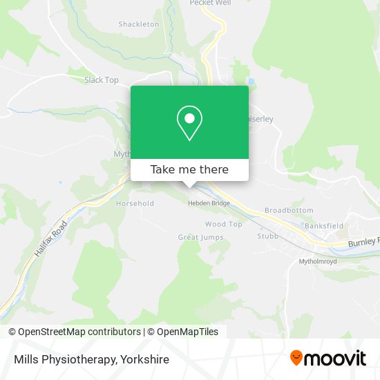 Mills Physiotherapy map