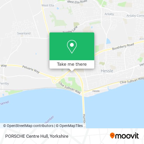 PORSCHE Centre Hull map