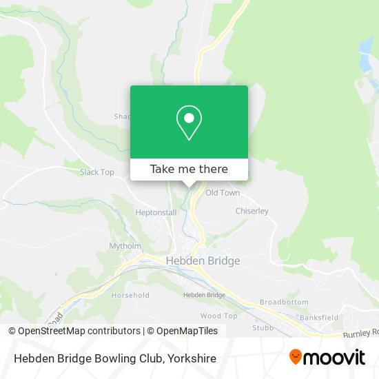 Hebden Bridge Bowling Club map