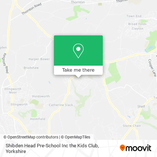 Shibden Head Pre-School Inc the Kids Club map