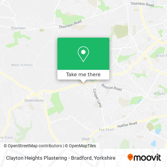 Clayton Heights Plastering - Bradford map
