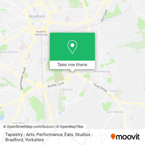 Tapestry - Arts, Performance, Eats, Studios - Bradford map