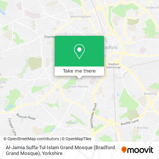 Al-Jamia Suffa-Tul-Islam Grand Mosque (Bradford Grand Mosque) map