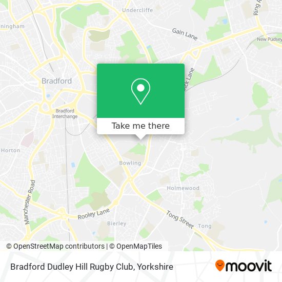Bradford Dudley Hill Rugby Club map