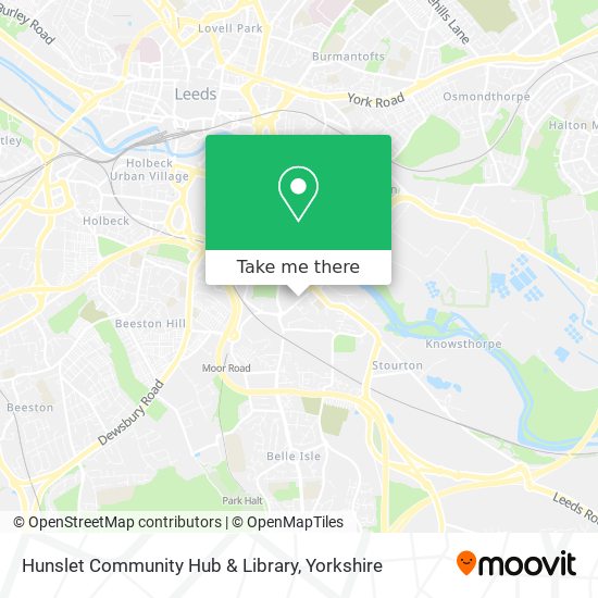 Hunslet Community Hub & Library map