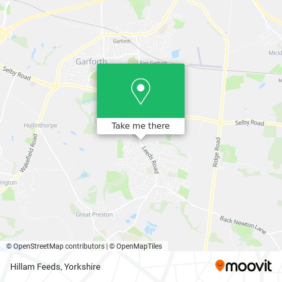 Hillam Feeds map