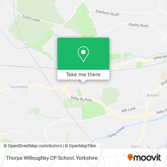 Thorpe Willoughby CP School map