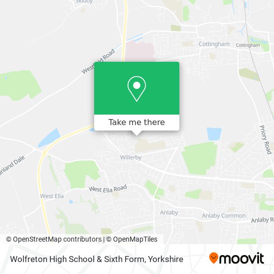 Wolfreton High School & Sixth Form map