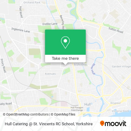 Hull Catering @ St. Vincents RC School map