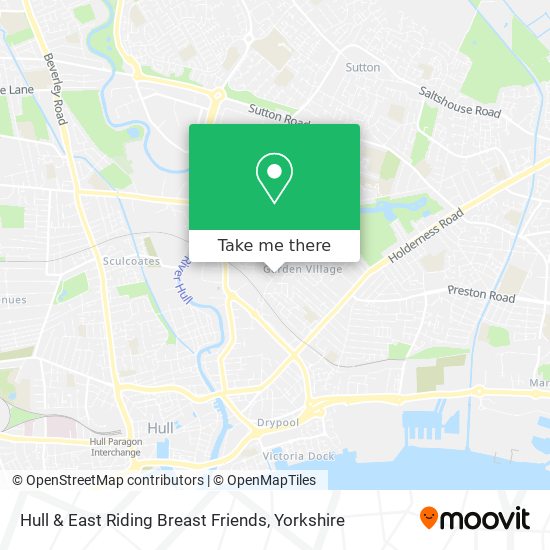 Hull & East Riding Breast Friends map