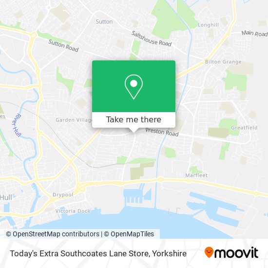 Today's Extra Southcoates Lane Store map