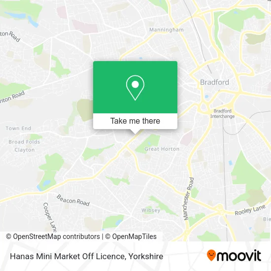 Hanas Mini Market Off Licence map