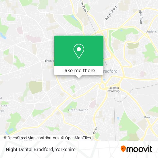 Night Dental Bradford map