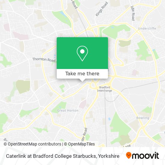 Caterlink at Bradford College Starbucks map