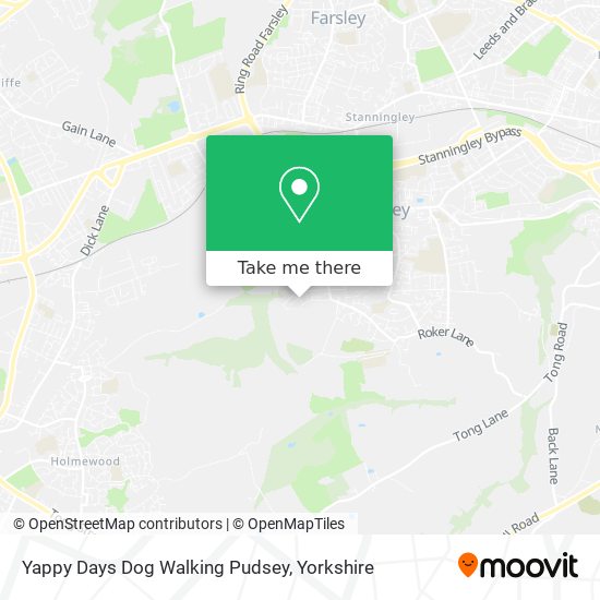 Yappy Days Dog Walking Pudsey map